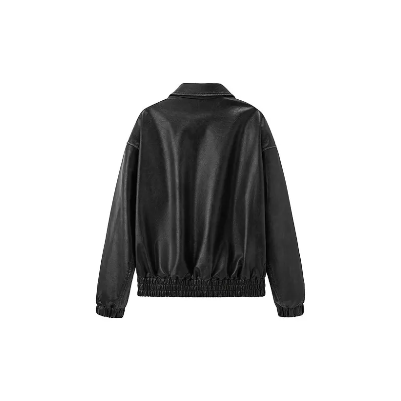 LEDIN Leather Jacket Women's Black-1