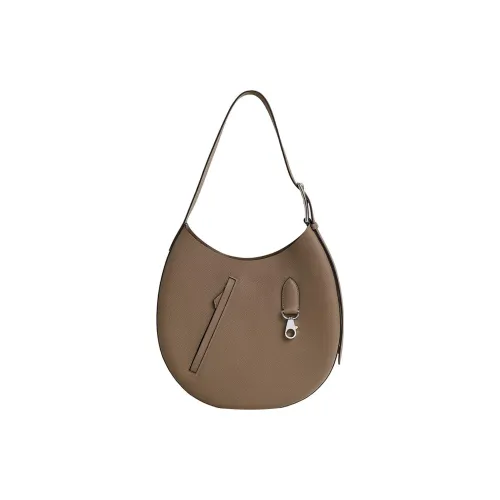 HERMES Maurice Bullock Leather Swift Calfskin Moon Bag Handbag Shoulder Bag Women's Oxidized Color