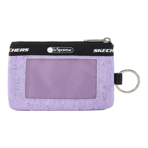 Skechers LeSportsac Poetry Joint Nylon Clutch Card Holder Women's Purple & Black