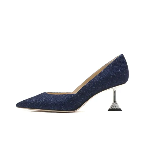 Staccato High Heels Women's Dark Blue/Gold/Light Gold Wide Fit/Dark Blue Wide Fit