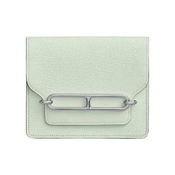 HERMES Roulis Mysore Goat Skin Pig Nose Fanny Pack Coin Purse Wallet Regular Women's 0S Vert Fizz Bubble Green
