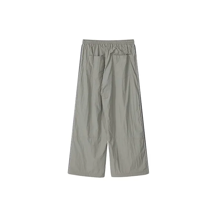 YOSHIYOYI Knitted Sports Pants Unisex Gray Green-1