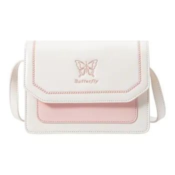 SEM/R PU Small Square Bag Shoulder Bag Crossbody Bag Small Size Women's Cream 10501 Caramel 51101 Grey Blue 80208