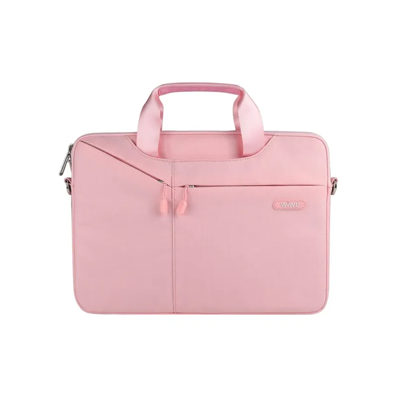 WIWU Nylon Handbag Laptop Bag Regular Unisex Trendy Black/Dark Gray/Light Gray/Rose Pink-7