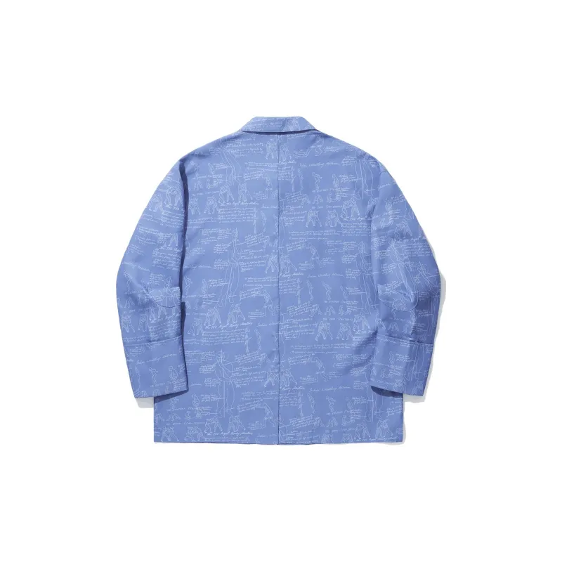 LiNing x LIXIAOLONG,LIANMINGKUAN Shirt Men's Starry Blue All Over Print-1