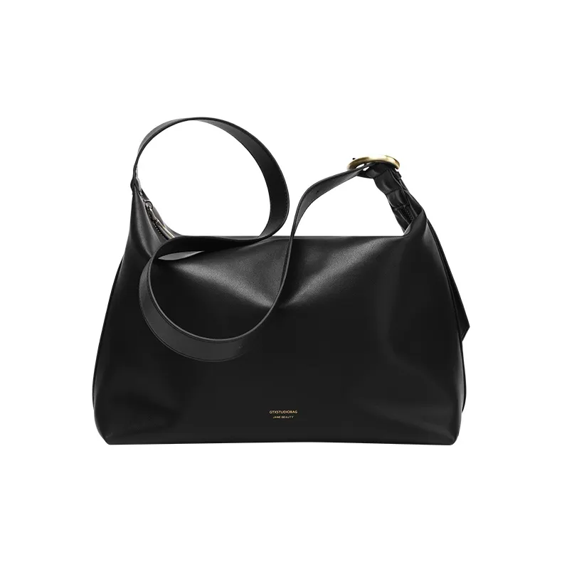 Tanita West Cow Leather Tote Bag Shopping Bag Crossbody Bag Shoulder Bag Large Size Women's Coffee/Black/Cream White-11
