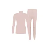 Small Turtleneck-Peony Pink Set, Temperature-Locking Turtleneck