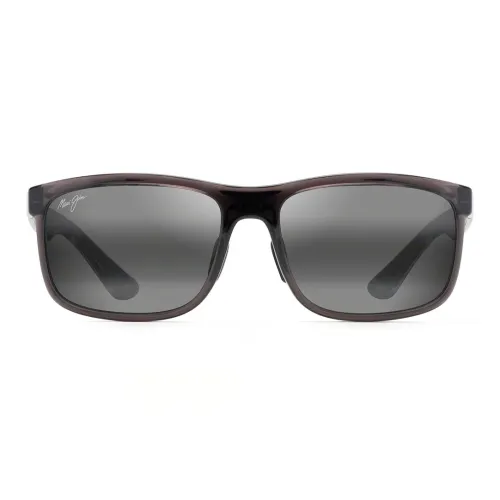 Maui Jim Plastic Rectangular Sunglasses Unisex Gray