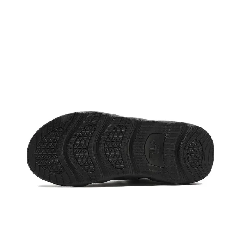 FILA Croissant Cushioned Slip Resistant Low Top Chunky Sneakers Men's Black Fleece Lined-6