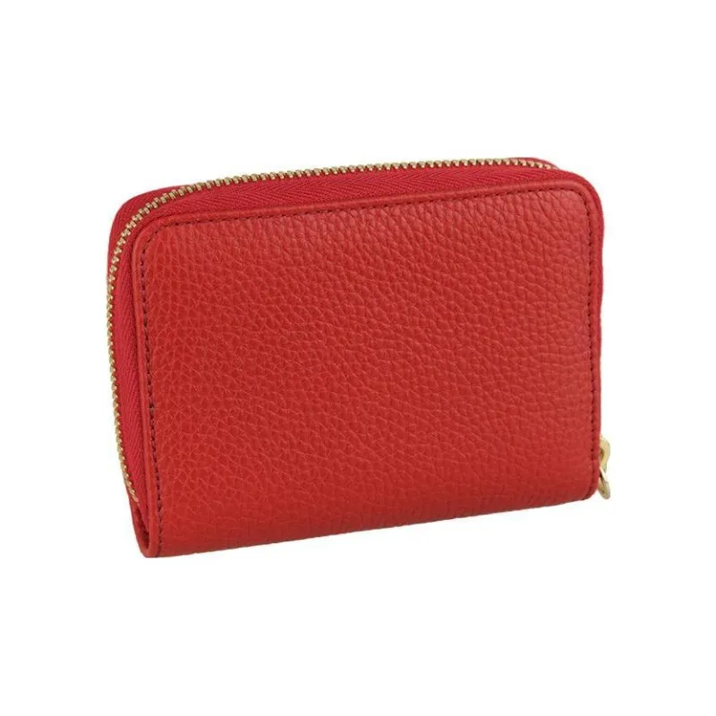 GUCCI Leather Wallet Regular Women's Red-1