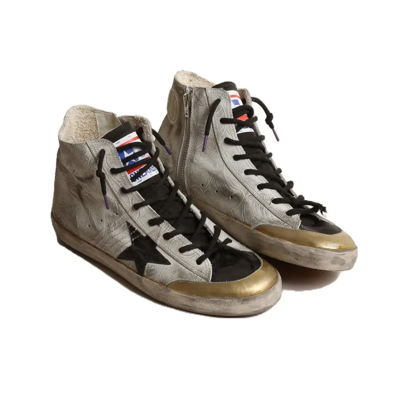 Golden Goose Francy High-Top Skateboard Shoes Men's Taupe-2