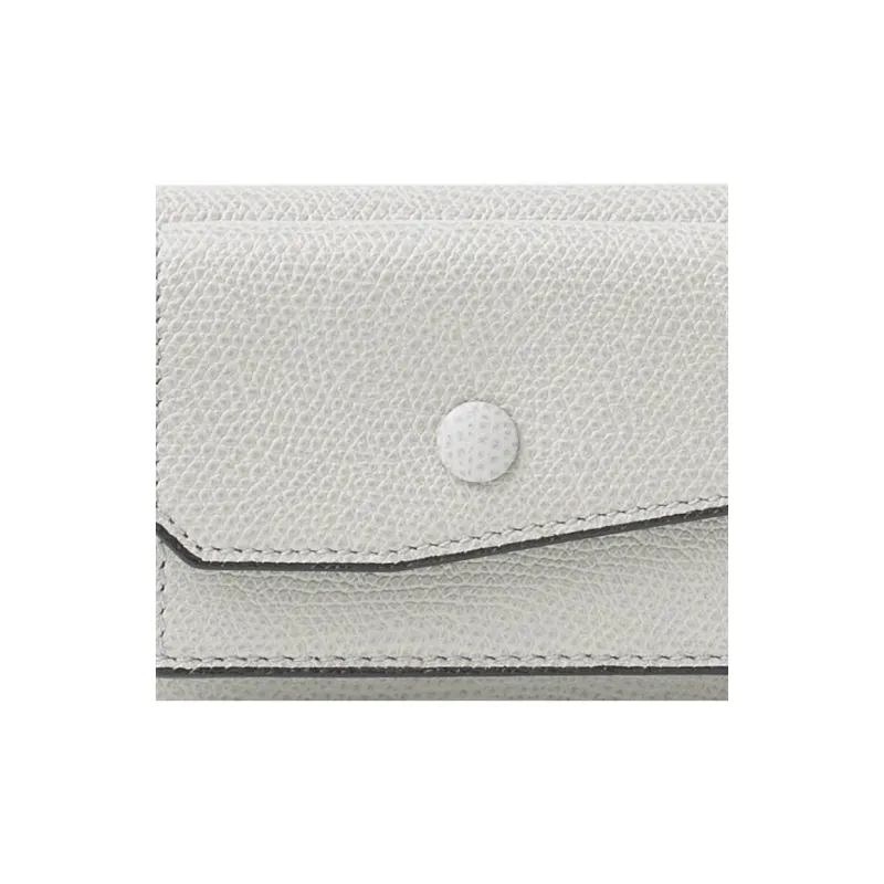 Valextra Pocket Grain Calfskin Coin Purse Men's Smoke Gray-4