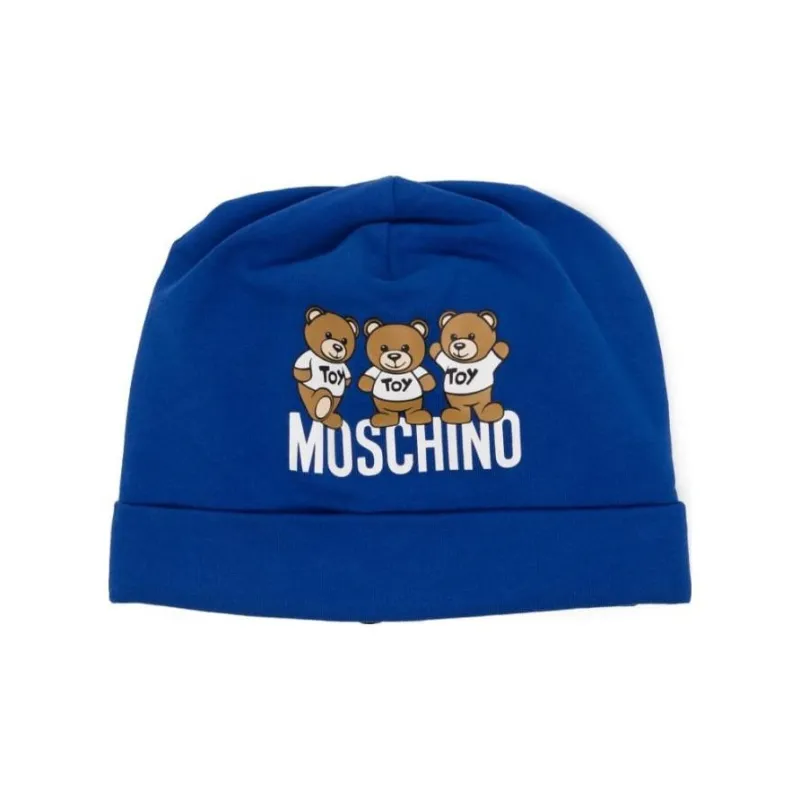 MOSCHINO Kids Teddy Bear-motif Beanie-0