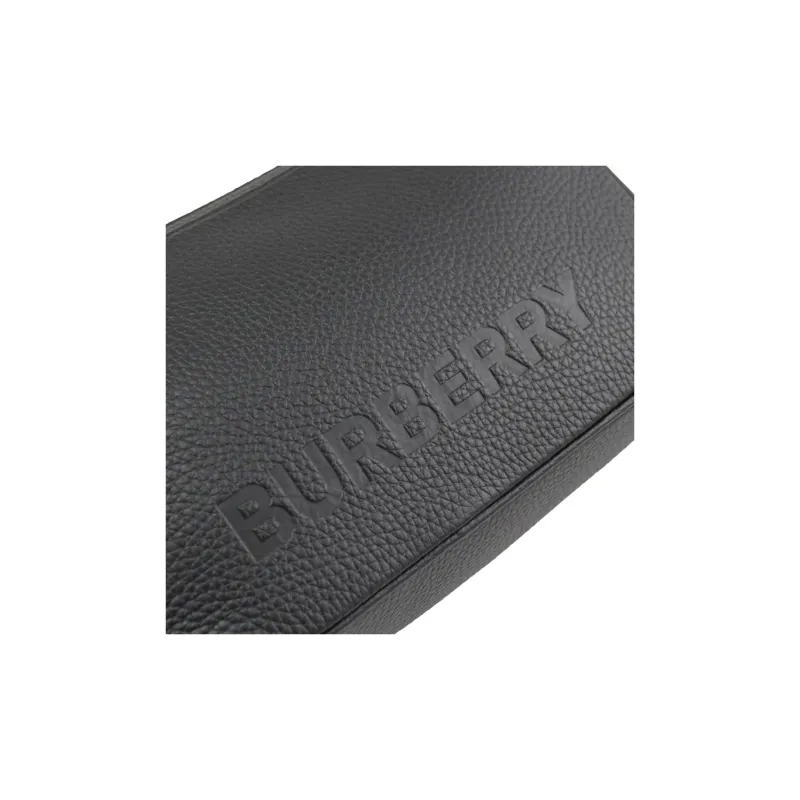 Burberry Calfskin Shoulder Bag Women's Black-4