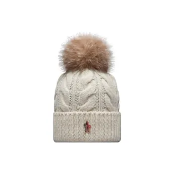 Moncler Wool Cashmere Beanies Women's White