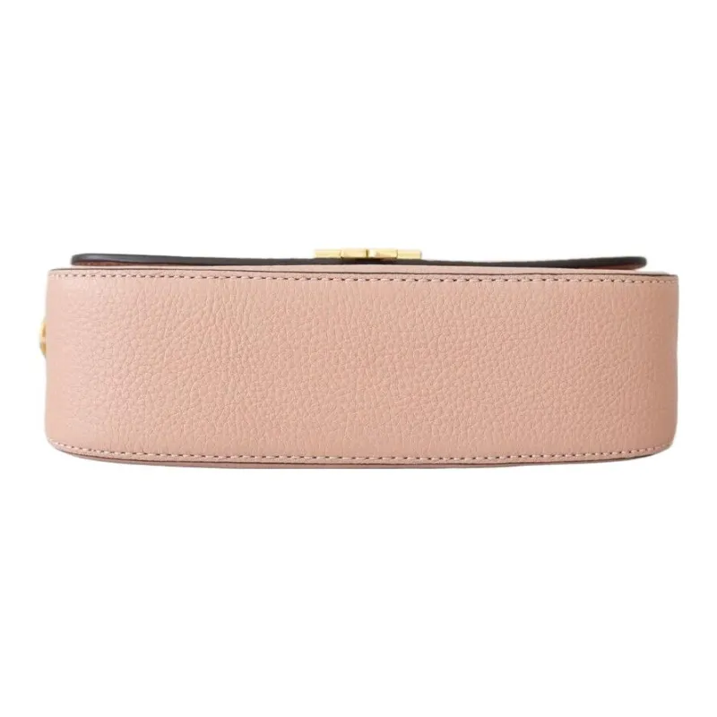 TORY BURCH Britten Leather Shoulder Bag, Handbag, Shoulder Bag, Crossbody Bag Trumpets Women's Pink & Pink Gold-2