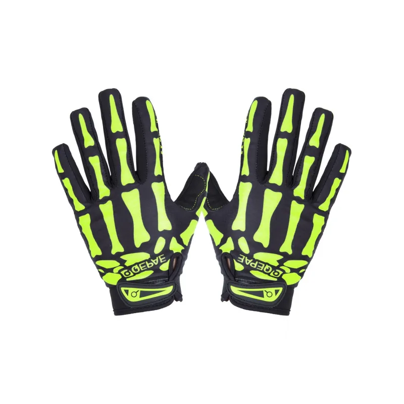 GXT Riding Equipment Cycling Glove Outdoor Unisex Polyester White Multicolor Green-2