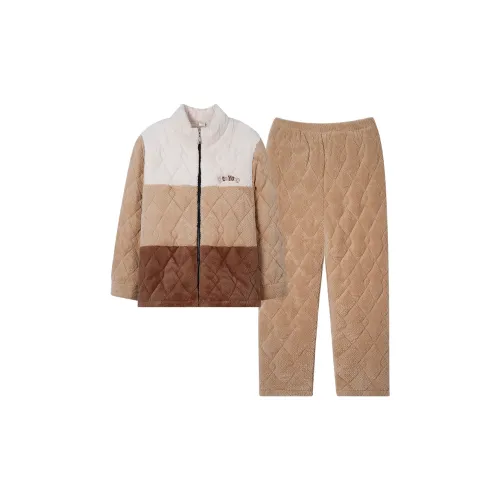 Sha Qian Pajama Set Women's Khaki