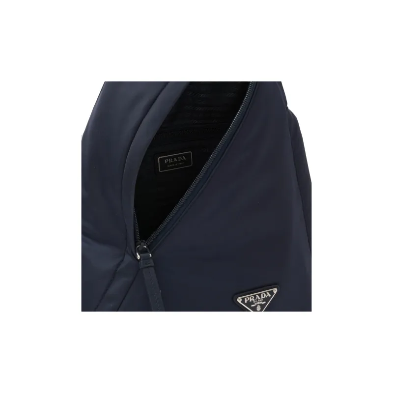 PRADA Fabric With Leather Sling Bag, Shoulder Bag Men's Blue-3