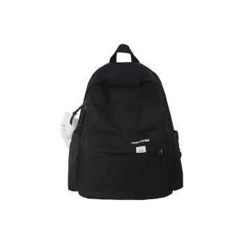 OUZIHUANG Nylon Backpack Large Size Unisex Black/White/Blue/Purple/Pink