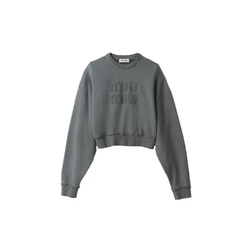 MIU MIU Sweatshirts Women's Iron Gray