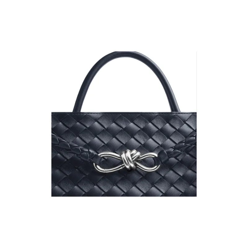 Bottega Veneta Andiamo Series Sheepskin Shoulder Bag, Crossbody Bag, Handbag Medium Size Women's Space Blue-4