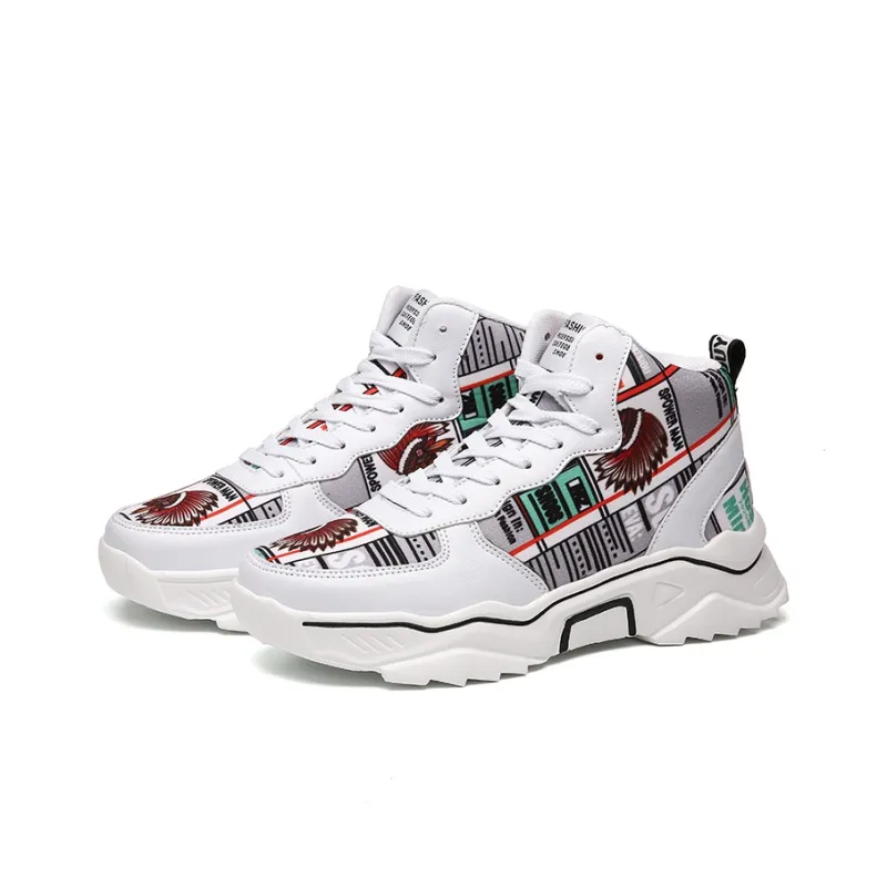 PLAY COBBLER Coverage Warm Slip-Resistant Cushioning Wear-Resistant High-Top Skateboard Shoes Unisex-15