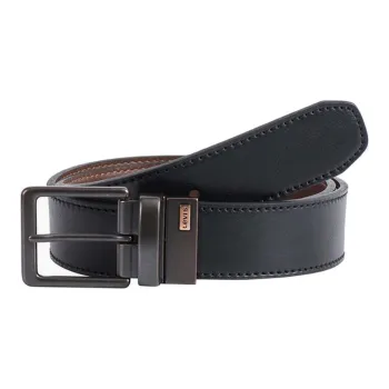 Levis Logo Letter Emblem Pin Buckle Leather Belts Men's Black Brown