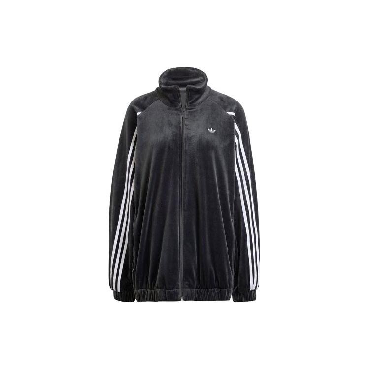 Adidas velvet jacket black best sale