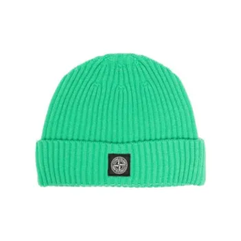 STONE ISLAND Logo patch Wool Beanie
