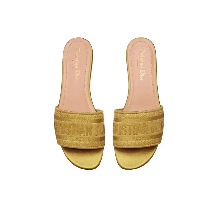 DIOR Dway Rubber Sole Antibacterial Slide Slippers Women's Brown-4