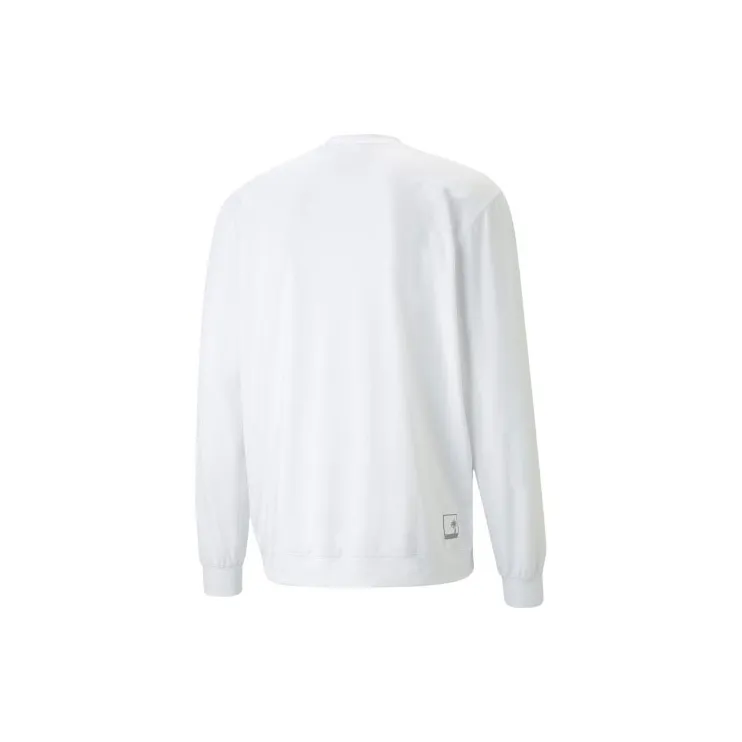 PUMA Haut De Golf Palm Tree Crew Homme T-Shirt Men's White-1