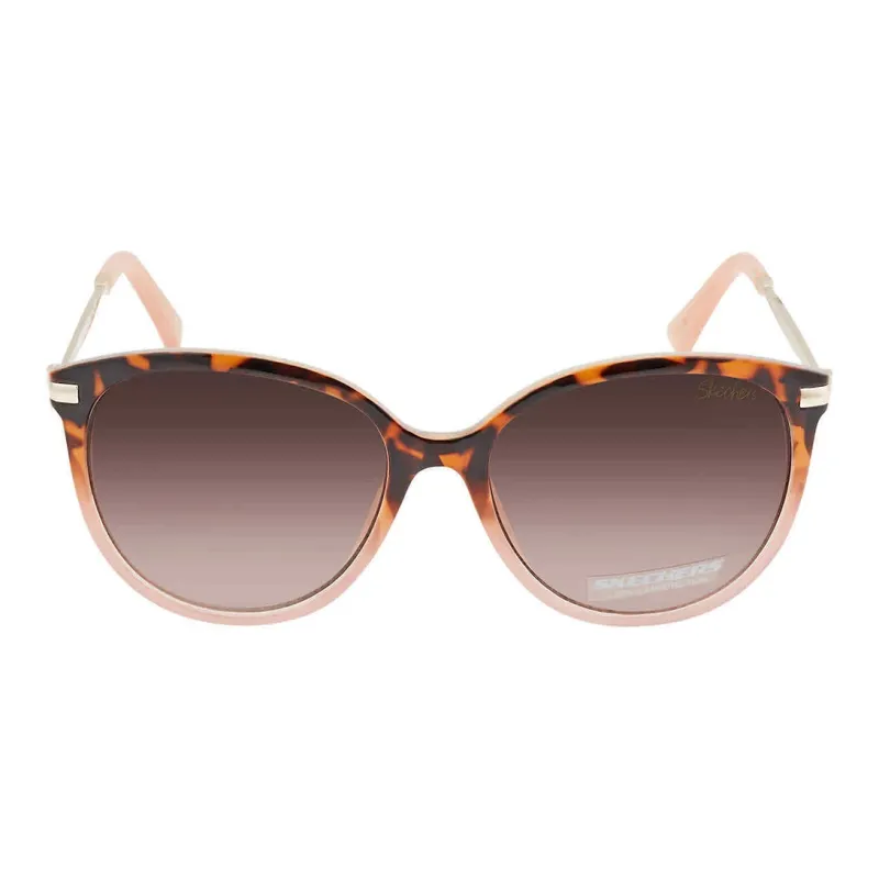 Skechers Plastic Butterfly Sunglasses Women's Brown-1
