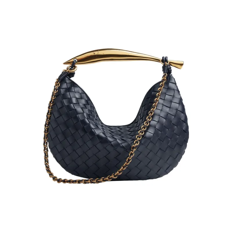 Bottega Veneta SARDINE Sheepskin Tote Bag Shopping Bag Handbag Shoulder Bag Crossbody Bag Small Size Women's Space Blue-2