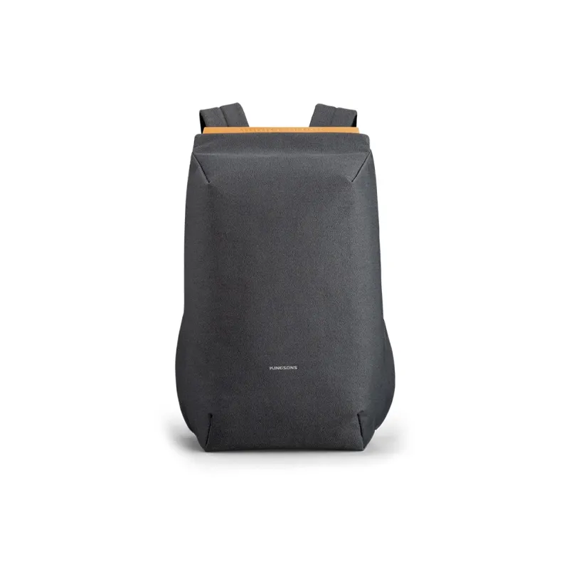 KINGSONS Polyester Backpack Medium Size Men's Dark Gray/Light Blue/Light Gray-0