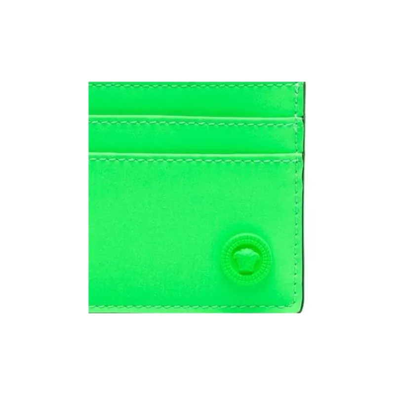 VERSACE Polyester Card Holder Men's Green-3
