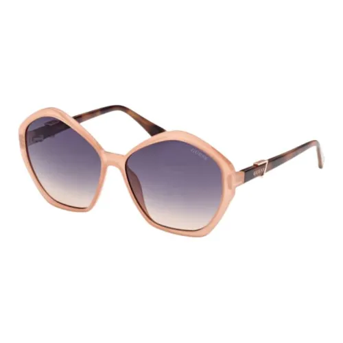 GUESS Metal Irregular Shape Sunglasses Women's Beige