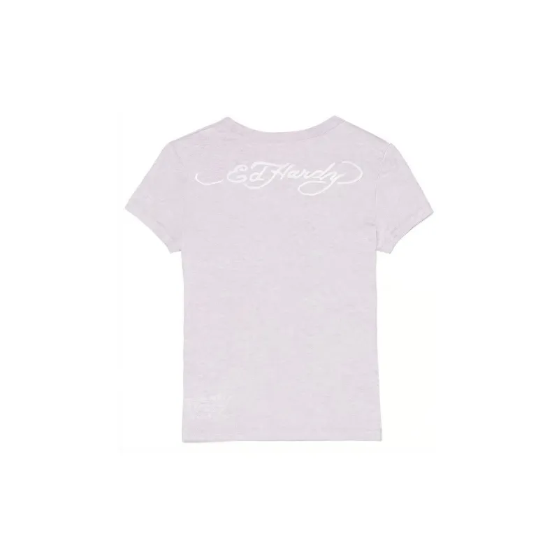 Ed Hardy T Shirts Women's Light Smoke Gray-1