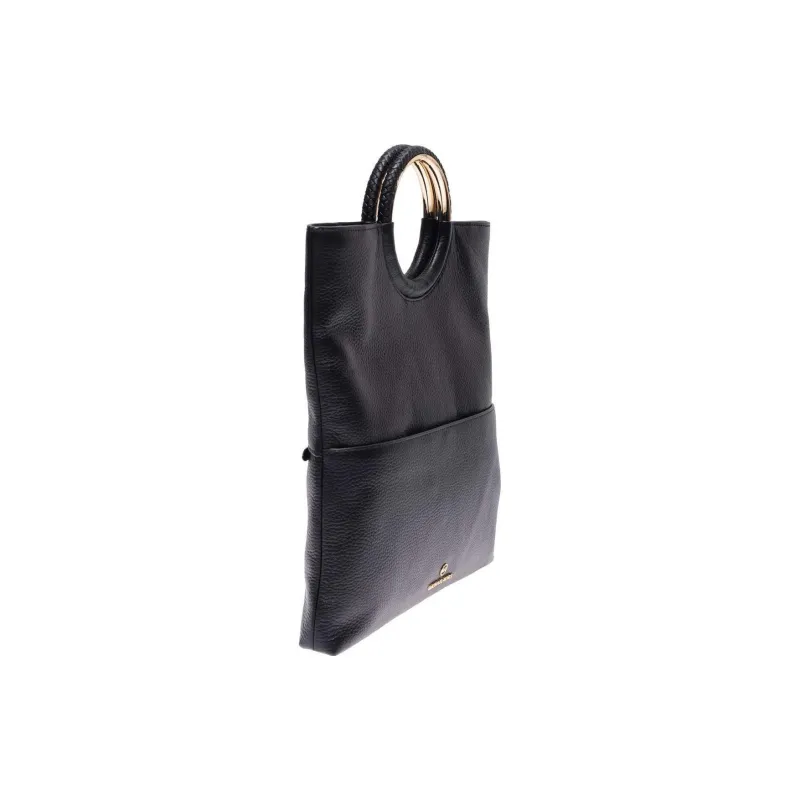 MICHAEL KORS Leather Handbag Tubas Women's Black-4