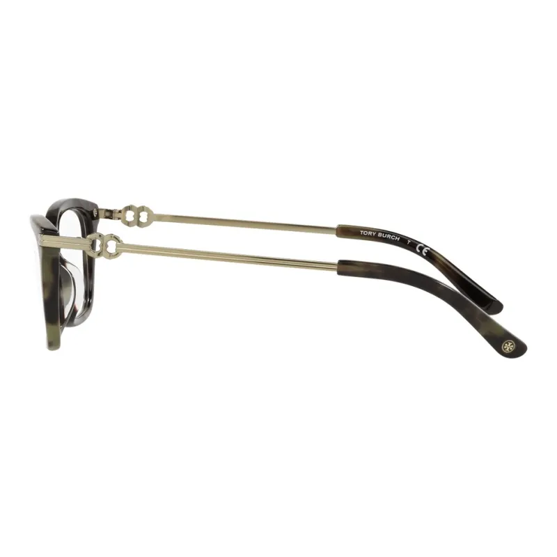 TORY BURCH Plastic Square Eyeglass Frames Women's Green-3