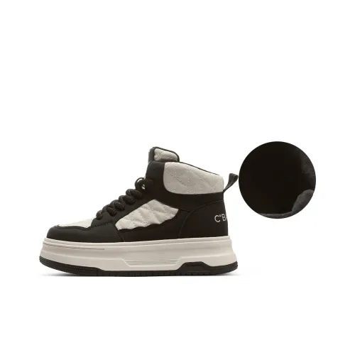 C°BANNER High Top Skateboard shoes Bold Women's Black