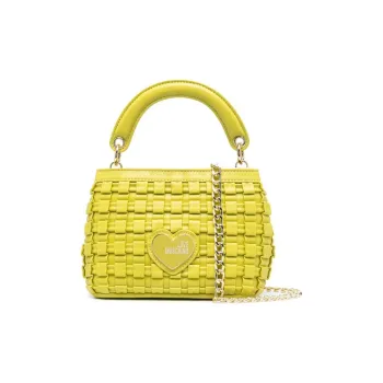 MOSCHINO Logo-plaque Woven-design Tote Bag