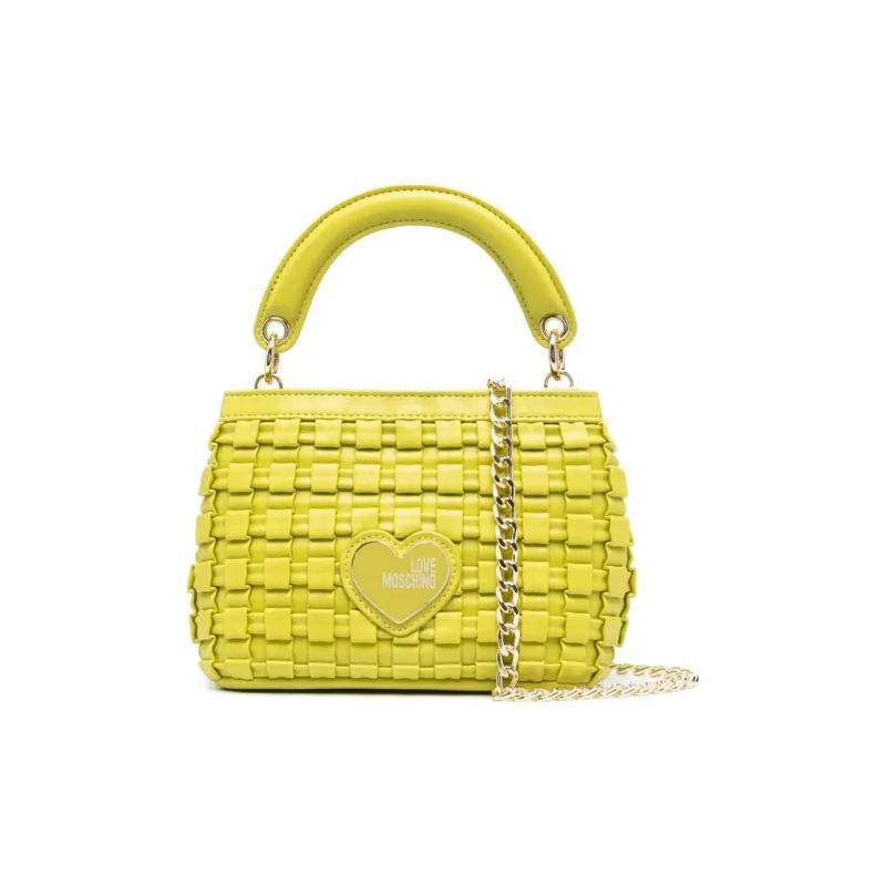MOSCHINO Logo-plaque Woven-design Tote Bag-0