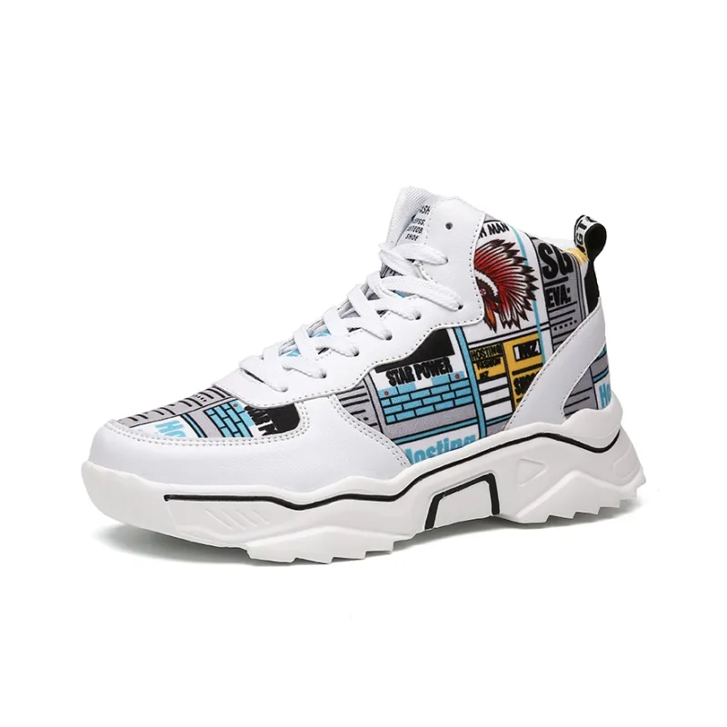 PLAY COBBLER Coverage Warm Slip-Resistant Cushioning Wear-Resistant High-Top Skateboard Shoes Unisex-2