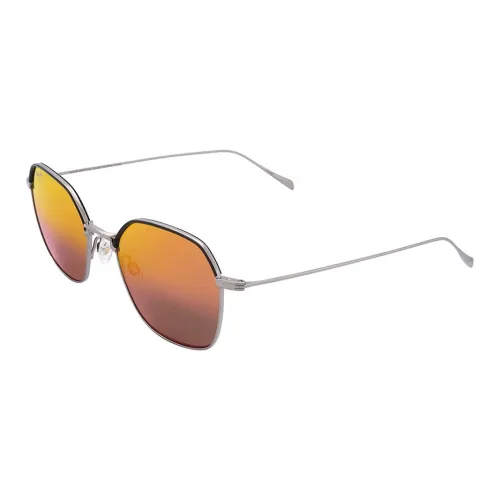 Maui Jim Titanium Irregular Shape Sunglasses Unisex Silver