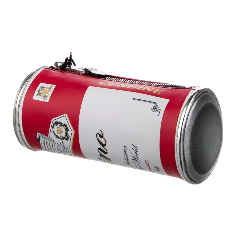 MOSCHINO Leather Clutch Women's Red & White-1