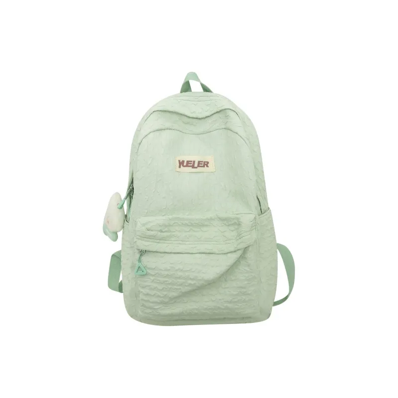OUZIHUANG Nylon Backpack Large Size Unisex Black/White/Yellow/Green/Pink/Blue-11