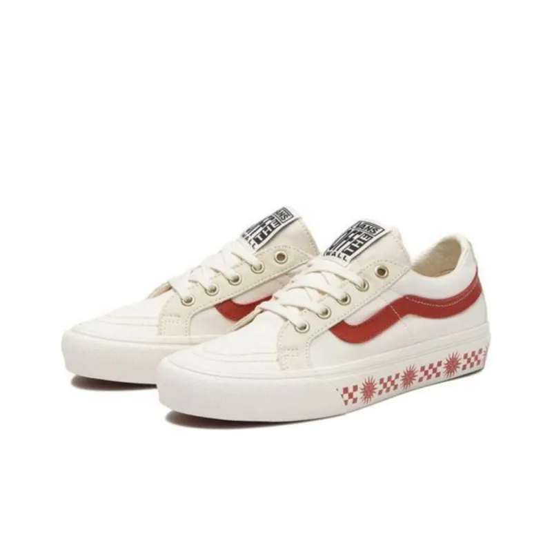 Vans SK8 Low 'White Red'-1