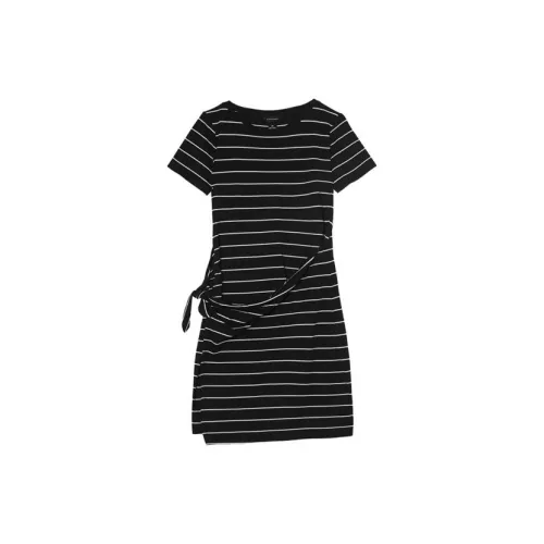 CLUB MONACO Short-Sleeved Dresses Women's Black/White