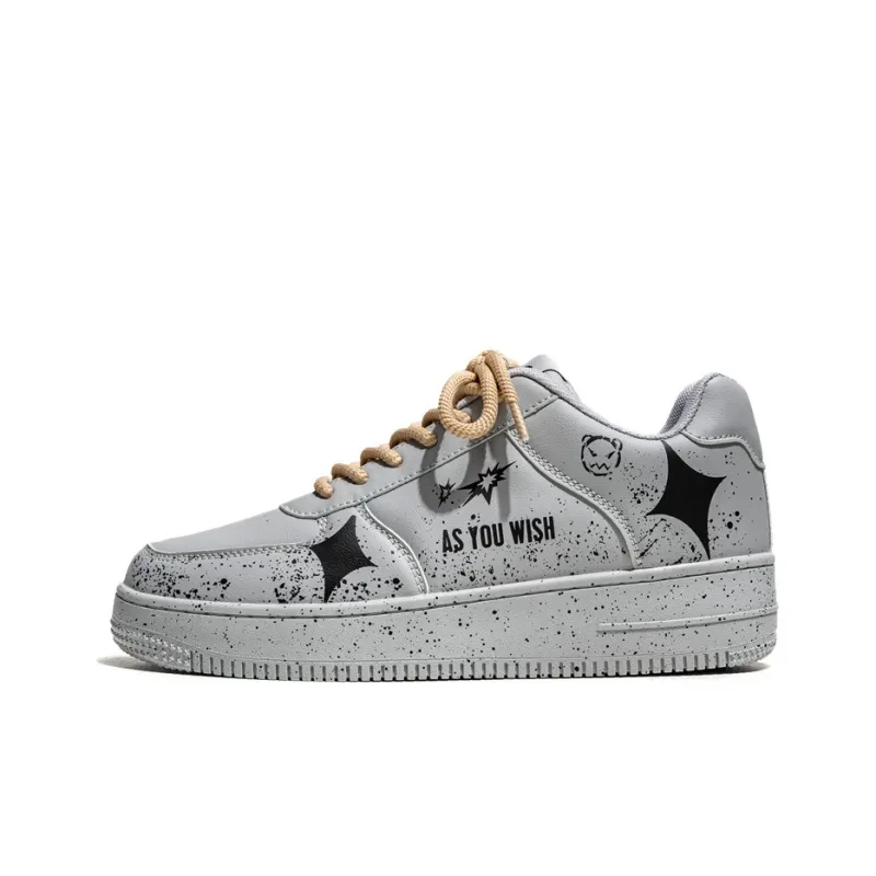 MIIOW Trend Party Series Anti-Slip And Wear-Resistant Height Increasing Coverage Low-Top Skateboard Shoes Unisex-23